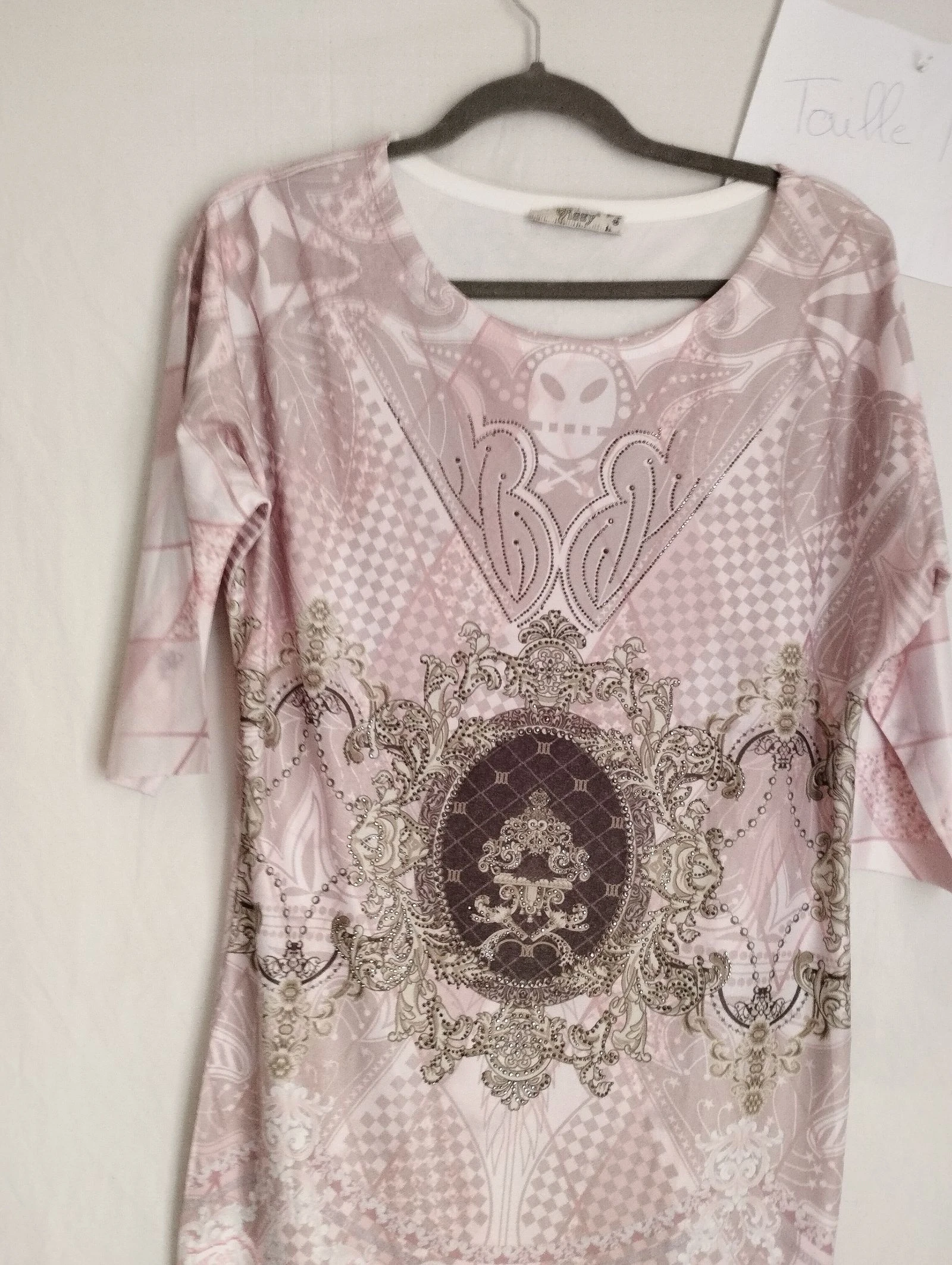 Vestido com estampa barroca missy tamanho m – photo 2